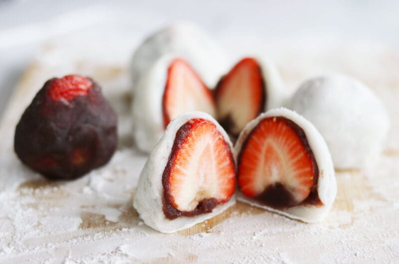 Receta: Ichigo Daifuku – Mochi con fresas frescas